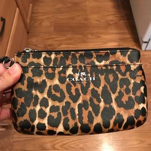 Coach Leopard Print Wristlet
